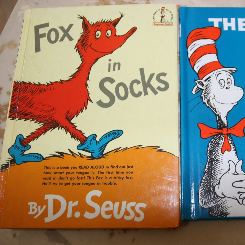 FIRST EDITION "Fox in Socks" by Dr. Seuss (1965) + FREE Cat in the Hat
